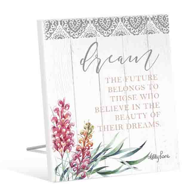 French Country Vintage Wooden GREVILLEA DREAM BELIEVE IN THEM Sign New