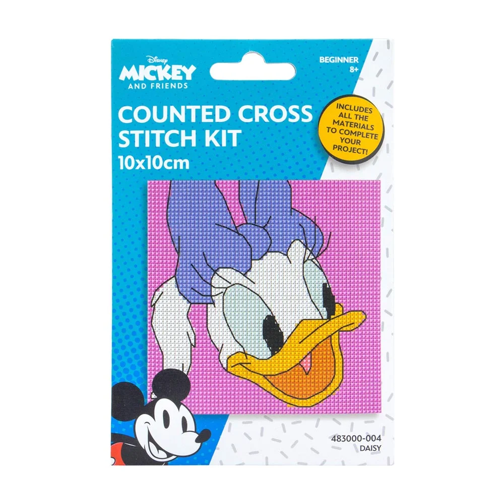 Disney Mini Counted Cross X Stitch Daisy Duck Kit